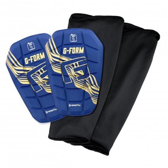 サッカー用 シンガード レガース 脛当て 軽量フィット設計 NavyGold|PRO-S BLADE Shin Guard|G-FORM