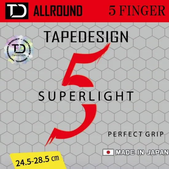 テープデザインソックス スーパーライト 5本指 超軽量・薄手モデル 高品質グリップソックスSuperlight 5FINGER 5TOE｜TAPE DESIGN