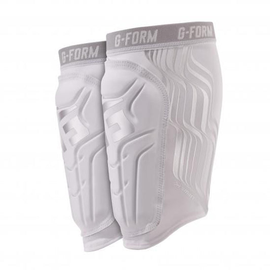 サッカー・BMX用 シンガード 一体型コンプレッション NOCSAE認証 レガース 脛当て White/Platinum｜V2 Shin Guard｜G-FORM